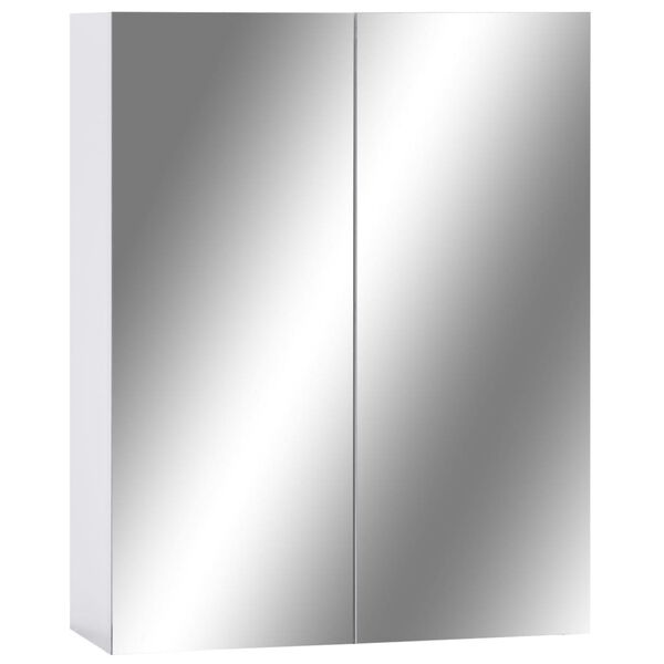 vidaXL Bathroom Mirror Cabinet White 60x15x75 cm MDF