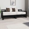 vidaXL Pull-out Day Bed without Mattress Black 2x(80x200) cm