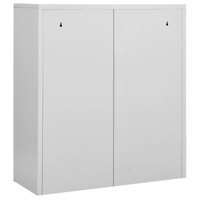 vidaXL Office Cabinet with Planter Box Light Grey 90x40x125 cm Steel
