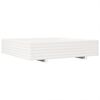 vidaXL Garden Planter White 110x110x26.5 cm Solid Wood Pine