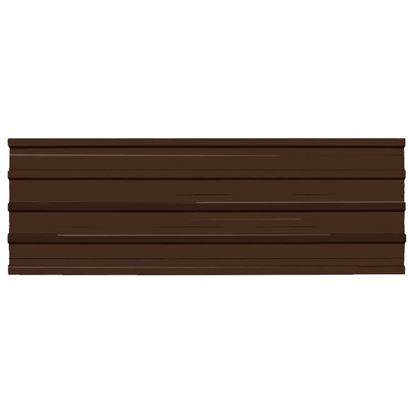 vidaXL Roof Panel 12 pcs Brown 129 x 45 cm Galvanised steel