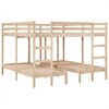 vidaXL Triple Bunk Bed Frame 200x200/80x200 cm Solid Wood Pine