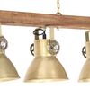 vidaXL Industrial Ceiling Lamp Brass E27 Mango Wood