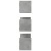 vidaXL Wall Shelves 3 pcs Concrete Grey 58x18x18 cm Engineered Wood
