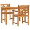 vidaXL Garden Dining Set 3 pcs Brown Solid Acacia Wood
