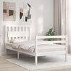 vidaXL Bed Frame without Mattress White 90x200 cm Solid Wood