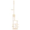 vidaXL Floor to Ceiling Cat Tree Cream 268.5-294.5 cm