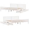 vidaXL Bed Frame without Mattress White 200x200 cm Solid Wood Pine