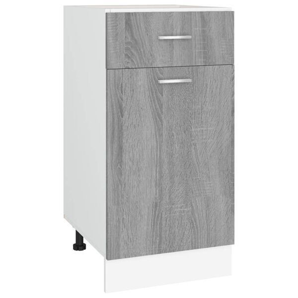 vidaXL Drawer Bottom Cabinet Lyon Grey Sonoma 40x46x81.5 cm Engineered Wood