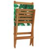 vidaXL Folding Garden Chairs 6 pcs Green Fabric and Solid Wood