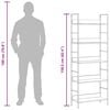 vidaXL 5-Layer Book Shelf White 60x27.6x158.5 cm Engineered Wood