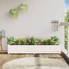 vidaXL Garden Planter White 180x31x31 cm Solid Wood Pine