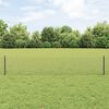 vidaXL Fence with Post Grey 0.4 x 100 m Steel and PVC
