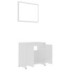 vidaXL 3 Piece Bathroom Furniture Set High Gloss White Engineered Wood