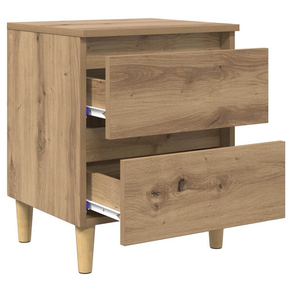 vidaXL Bed Cabinet Artisan Oak 40 x 35 x 50 cm Engineered Wood