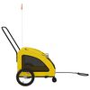 vidaXL Pet Bike Trailer Yellow Oxford Fabric and Iron