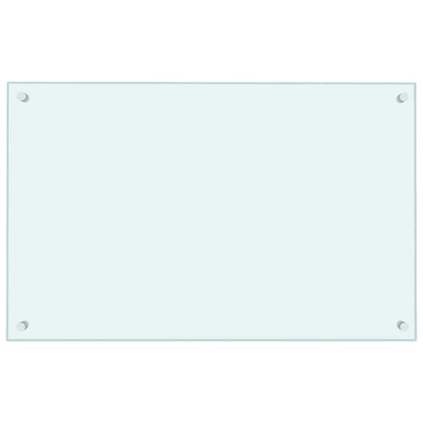 vidaXL Kitchen Backsplash Milk 80 x 50 cm Tempered Glass