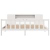 vidaXL Bookcase Bed without Mattress White 180x200 cm Super King Solid Wood Pine