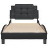 vidaXL Bed Frame without Mattress "Zadar" Black 80x200 cm Faux Leather