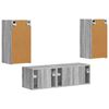 vidaXL TV Wall Cabinet Set 4 pcs Grey Sonoma Engineered Wood