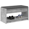 vidaXL Hall Bench with Cushion Concrete Grey 83 x 38 x 45 cm