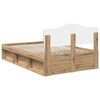 vidaXL Bed Frame Artisian Oak 120 x 200 cm Solid Pine Wood