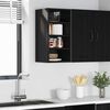 vidaXL Hanging Cabinet with Shelf Riga Black oak 30 x 29.5 x 60 cm