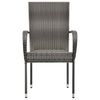 vidaXL Stackable Outdoor Chairs 4 pcs Grey Poly Rattan
