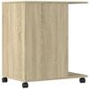 vidaXL Printer Stand with Wheels Sonoma Oak 60x40x68.5 cm