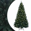 vidaXL Artificial Hinged Christmas Tree 210 cm 300 LEDs Warm White