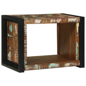 vidaXL Wall Cube with Storage Brown 55 x 35 x 40 cm Solid Reclaim Wood