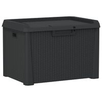 vidaXL Garden Storage Box Anthracite 125 L PP