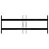 vidaXL Window Grille Black 76 x 30 cm Powder-Coated Steel