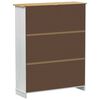 vidaXL Shoe Cabinet Corona White 99 x 32 x 122 cm Solid Pine Wood