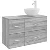 vidaXL Bathroom Furniture Set 2 pcs Grey Sonoma Engineered Wood