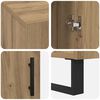 vidaXL Desk with Shelf Artisan oak 140 x 50 x 75 cm Engineered wood