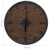 vidaXL Wall Clock Brown and Black 45 cm Iron and MDF