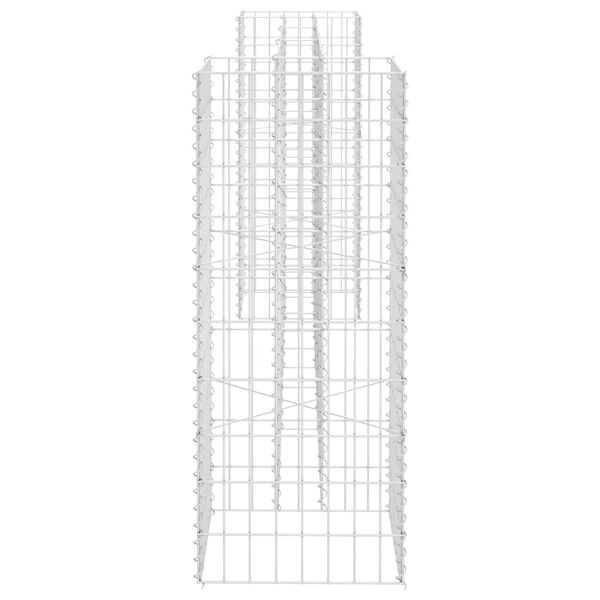 vidaXL H-Shaped Gabion Planter Steel Wire 260x40x100 cm