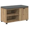 vidaXL Hall Bench Artisan Oak 80 x 38 x 46 cm