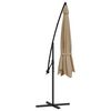 vidaXL Cantilever Garden Parasol with Aluminium Pole 350 cm Taupe