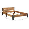 vidaXL Bed Frame without Mattress with Brushed Finish 160x200cm