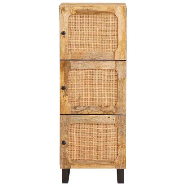 vidaXL Highboard with Drawer Brown 40 x 33 x 110 cm Solid Mango Wood