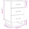 vidaXL Bedside Cabinet White 40x40x66 cm Engineered Wood