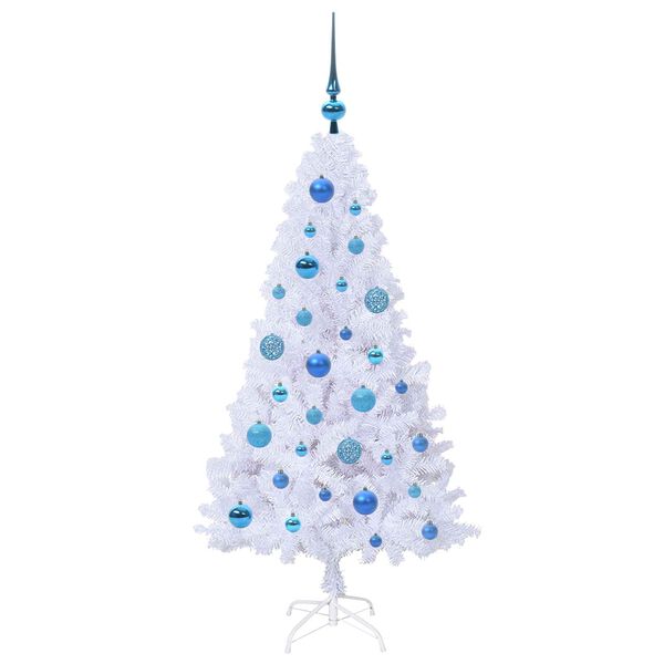 vidaXL Artificial Christmas Tree with Stand White 120 cm PVC and Steel
