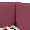 vidaXL Corner Bed Frame with Headboard Wine red 80 x 200 cm Fabric