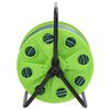 vidaXL Free Standing Green Hose Reel with Hose Fitting Set 0.5" 50 m PVC