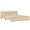 vidaXL Bed Frame without Mattress Sonoma Oak 180x200 cm Super King