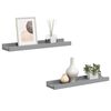 vidaXL Picture Frame Ledge Shelves 2 pcs Grey 40x9x3 cm MDF