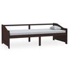 vidaXL 3-Seater Day Bed without Mattress Dark Brown 90x200cm