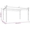 vidaXL Garden Gazebo with Retractable Roof 4x3 m Taupe